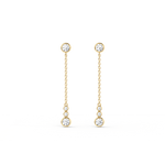 14K Solid Gold Dazzling Drop Earring With Lab Diamond - 