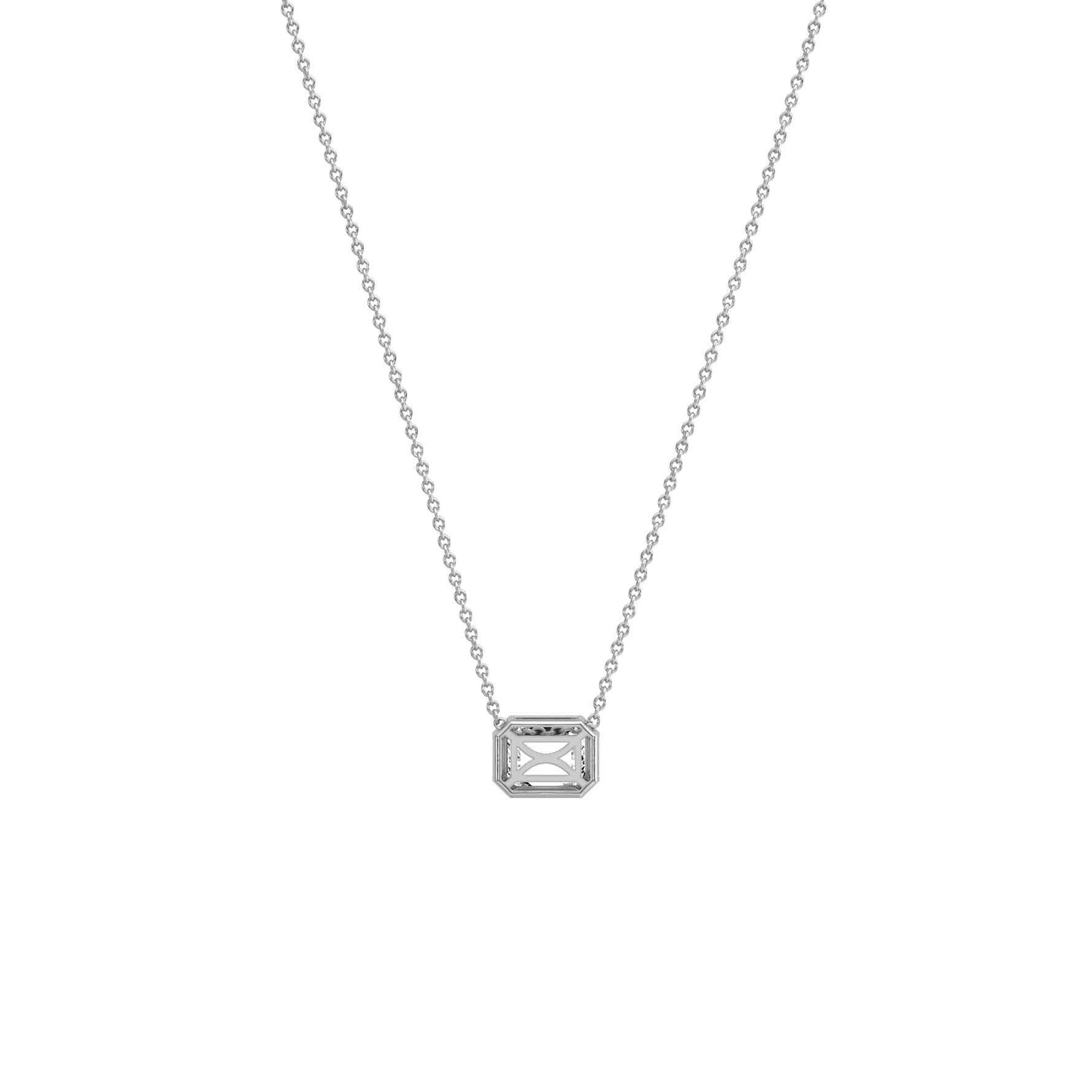 0.5CT Lab Grown Diamond Bezel Set Pendant Neckalce In 14K Solid Gold/Platinum - Necklaces