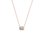 0.5CT Lab Grown Diamond Bezel Set Pendant Neckalce In 14K Solid Gold/Platinum - Necklaces