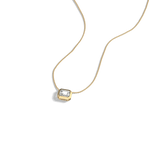 0.5CT Lab Grown Diamond Bezel Set Pendant Neckalce In 14K Solid Gold/Platinum - Necklaces