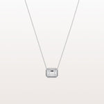 1CT Lab Grown Diamond Bezel Set Pendant Neckalce In 14K Solid Gold/Platinum - Necklaces