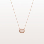 1CT Lab Grown Diamond Bezel Set Pendant Neckalce In 14K Solid Gold/Platinum - Necklaces