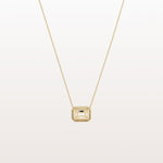 1CT Lab Grown Diamond Bezel Set Pendant Neckalce In 14K Solid Gold/Platinum - Necklaces