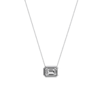 2CT Lab Grown Diamond Bezel Set Pendant Neckalce In 14K Solid Gold/Platinum - Necklaces