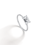 Minimalist Radiant Cut 1CT Lab Diamond Engagement Ring - Rings