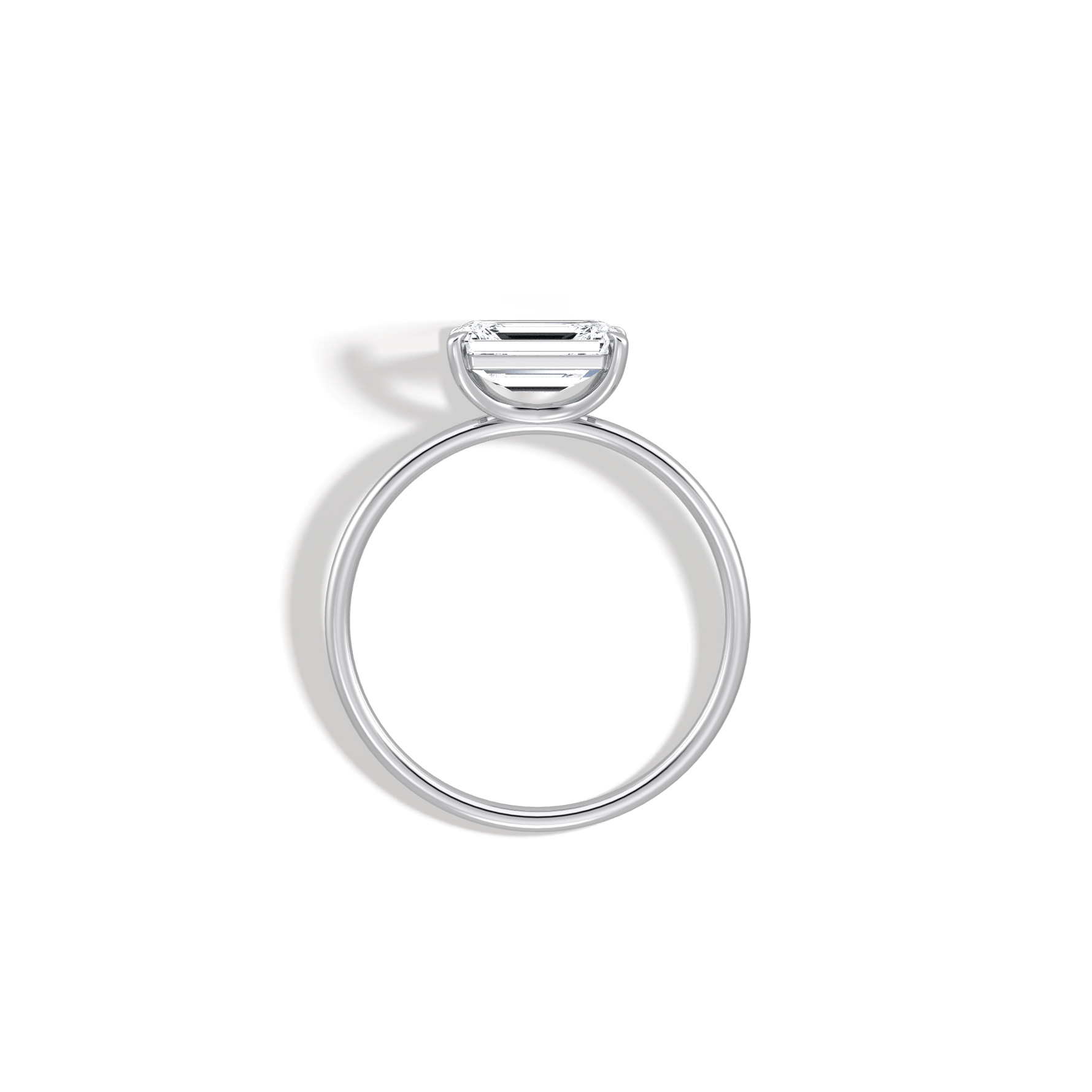 Minimalist Radiant Cut 1CT Lab Diamond Engagement Ring - Rings