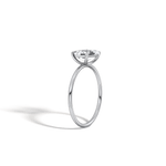 Minimalist Radiant Cut 1CT Lab Diamond Engagement Ring - Rings