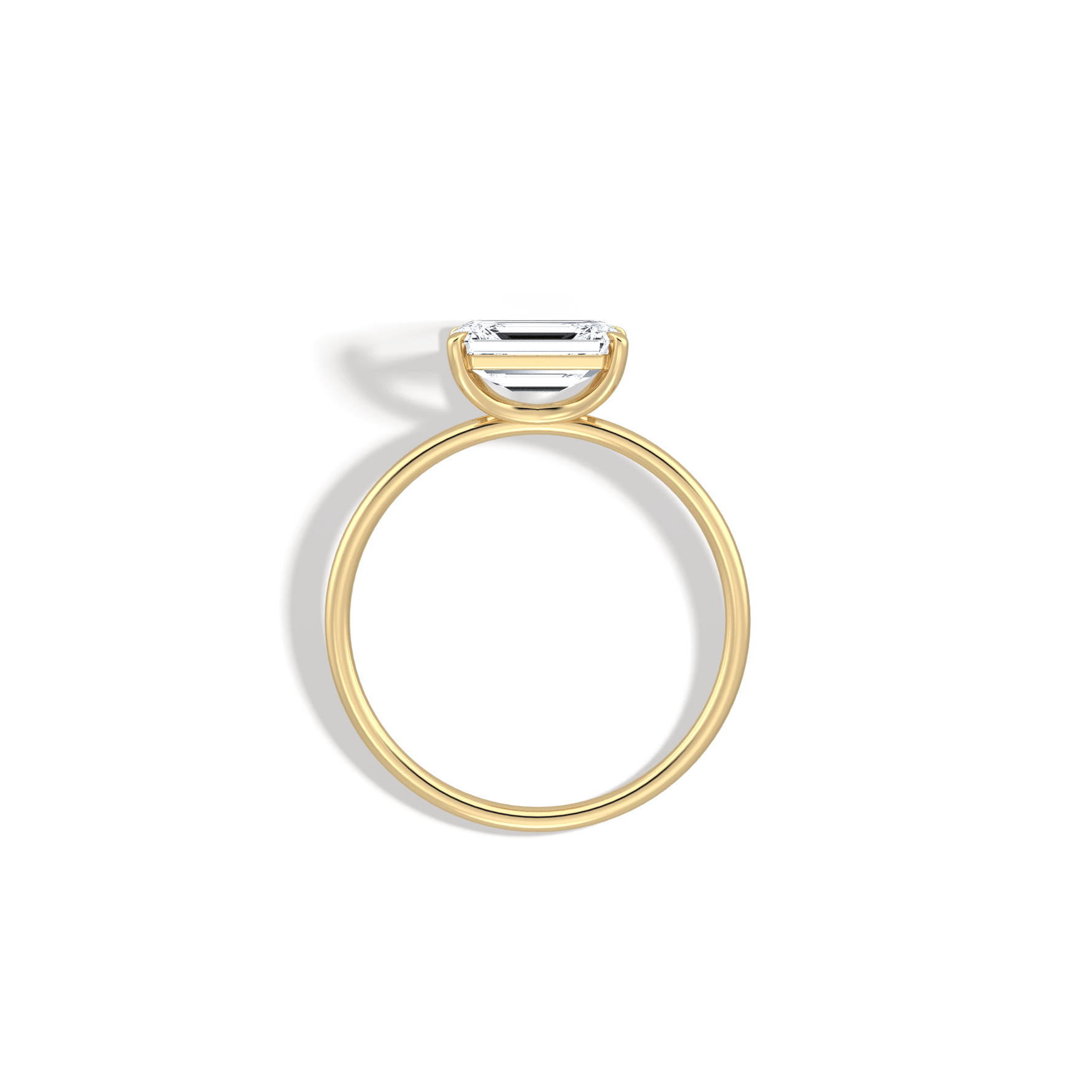 Minimalist Radiant Cut 1CT Lab Diamond Engagement Ring - Rings