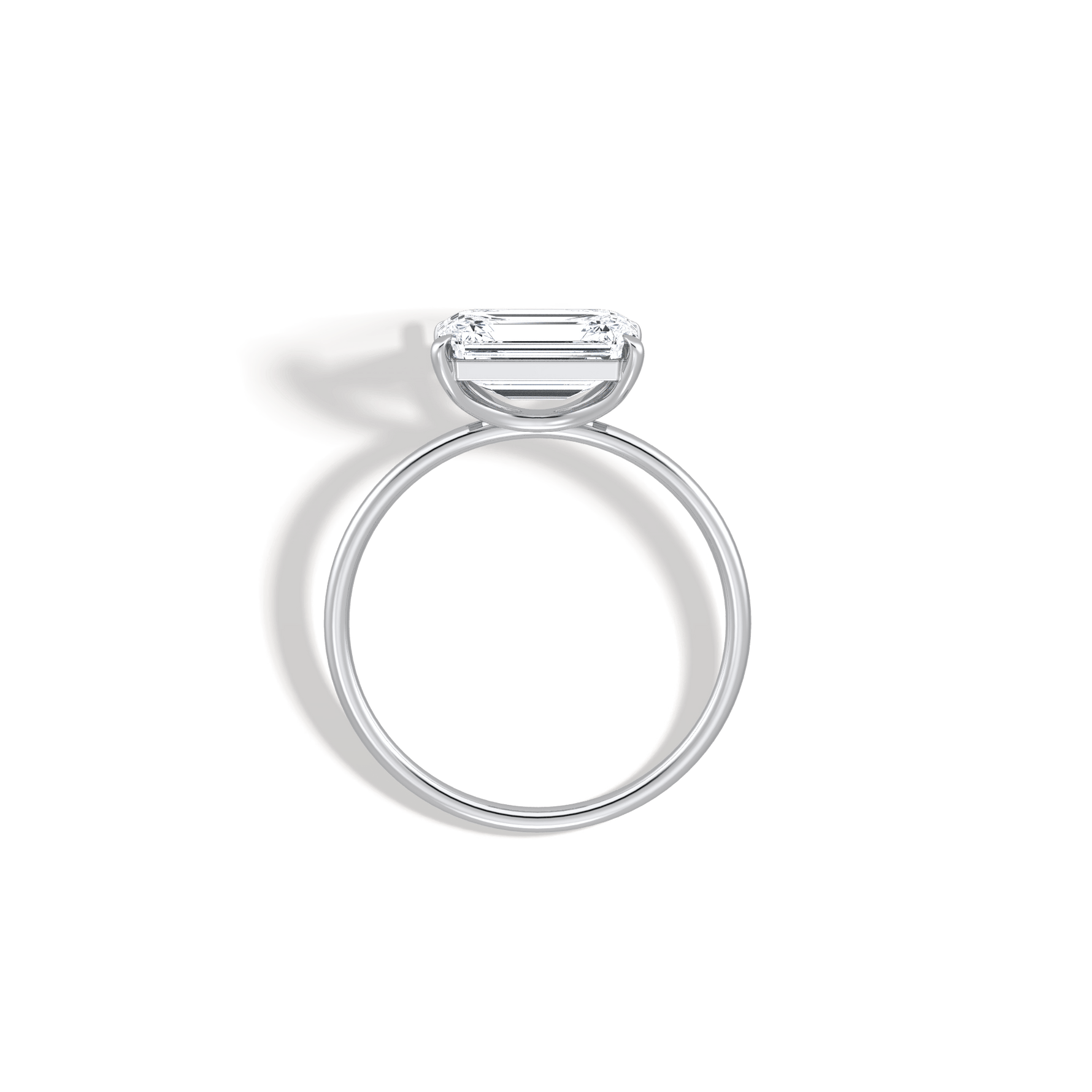 Minimalist Radiant Cut 2CT Lab Diamond Engagement Ring - Rings
