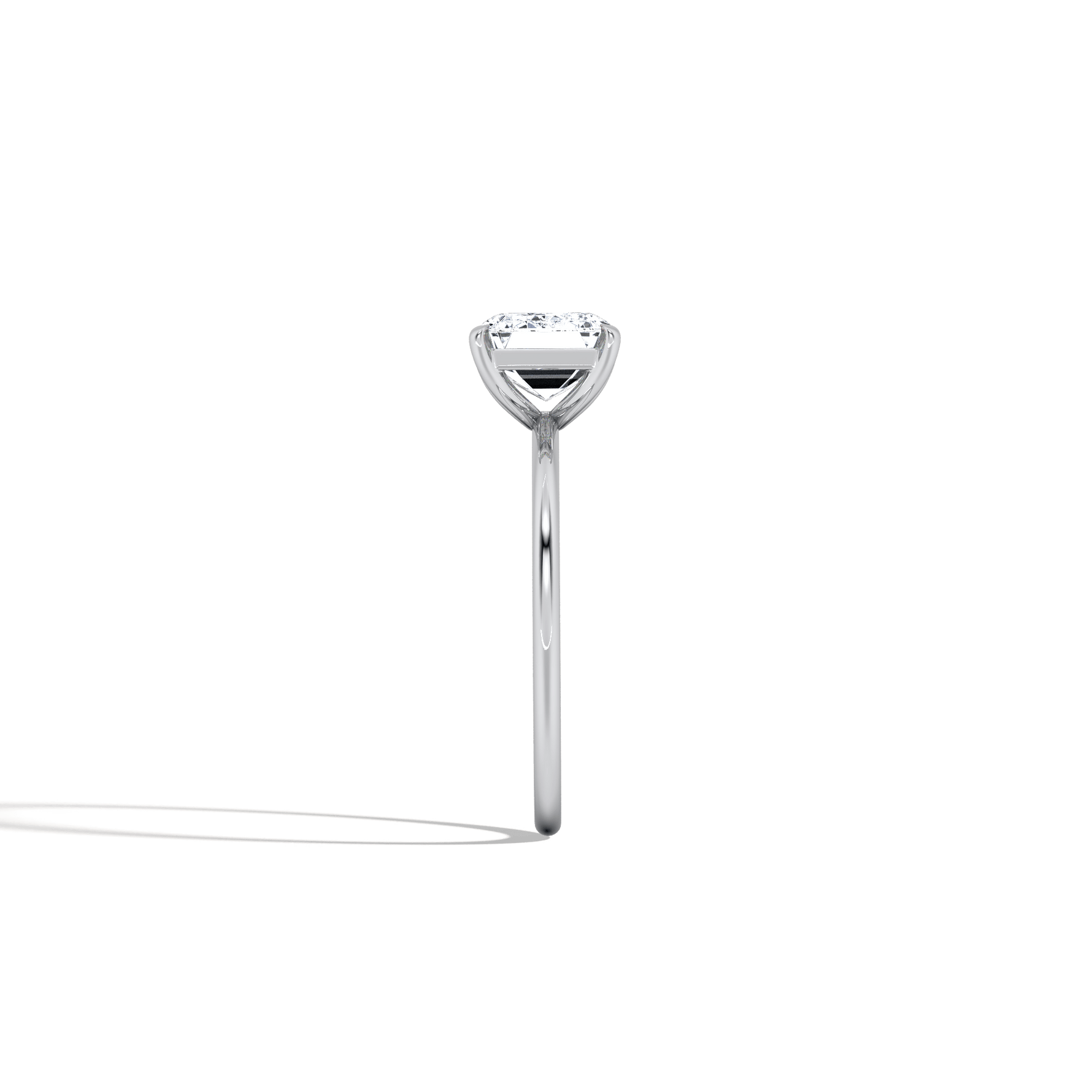 Minimalist Radiant Cut 2CT Lab Diamond Engagement Ring - Rings