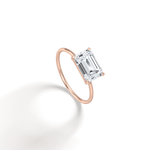 Minimalist Radiant Cut 2CT Lab Diamond Engagement Ring - Rings
