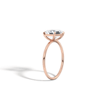 Minimalist Radiant Cut 2CT Lab Diamond Engagement Ring - Rings