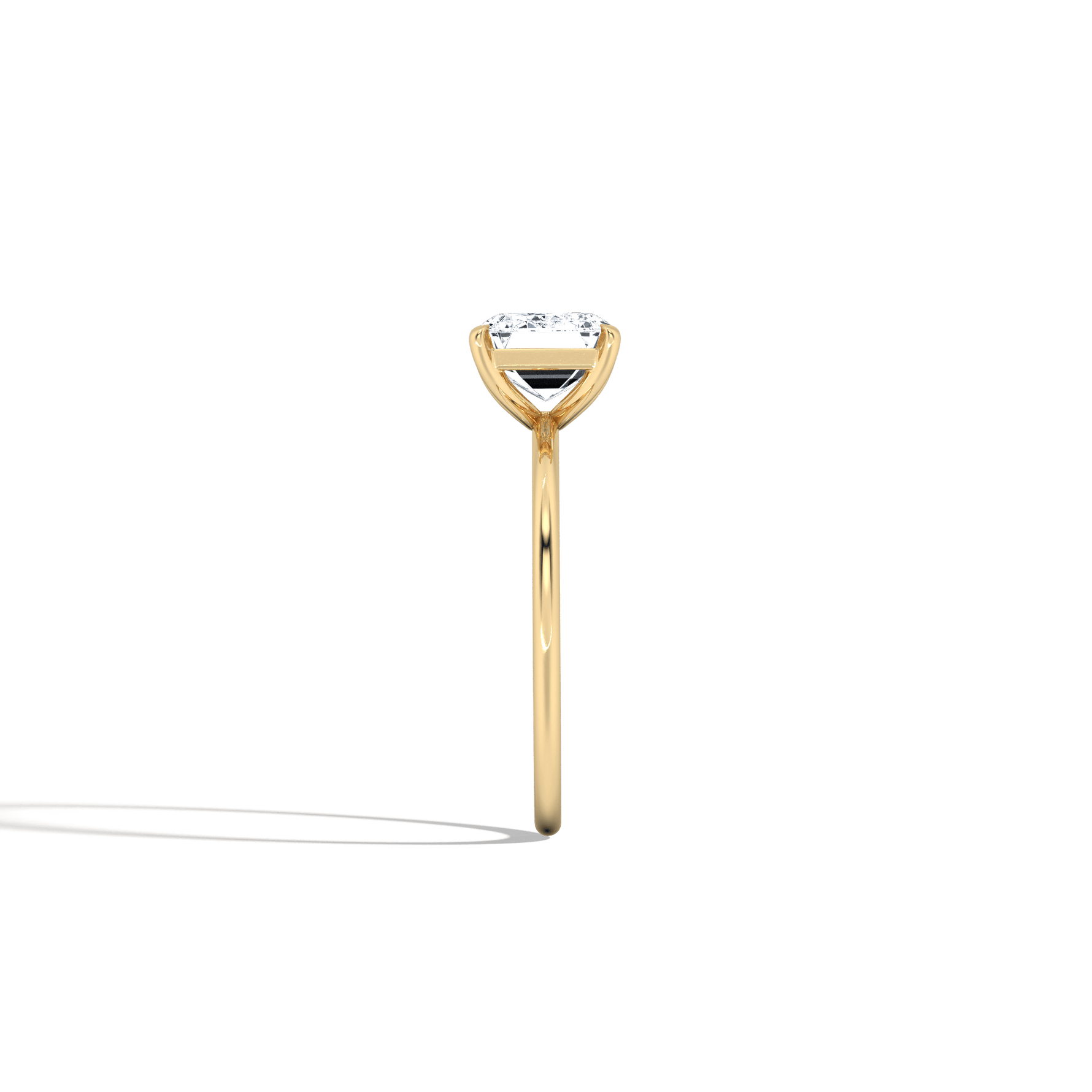 Minimalist Radiant Cut 2CT Lab Diamond Engagement Ring - Rings