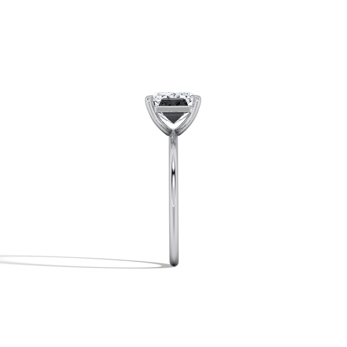 Minimalist Radiant Cut 3CT Lab Diamond Engagement Ring - Rings