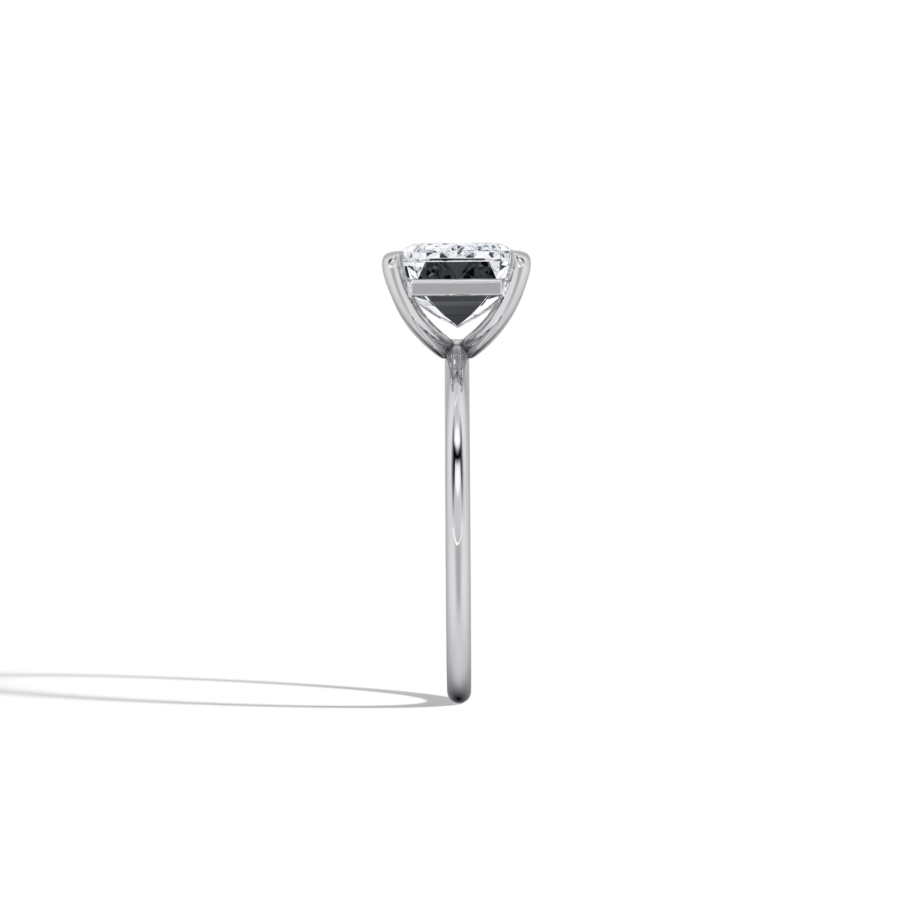 Minimalist Radiant Cut 3CT Lab Diamond Engagement Ring - Rings
