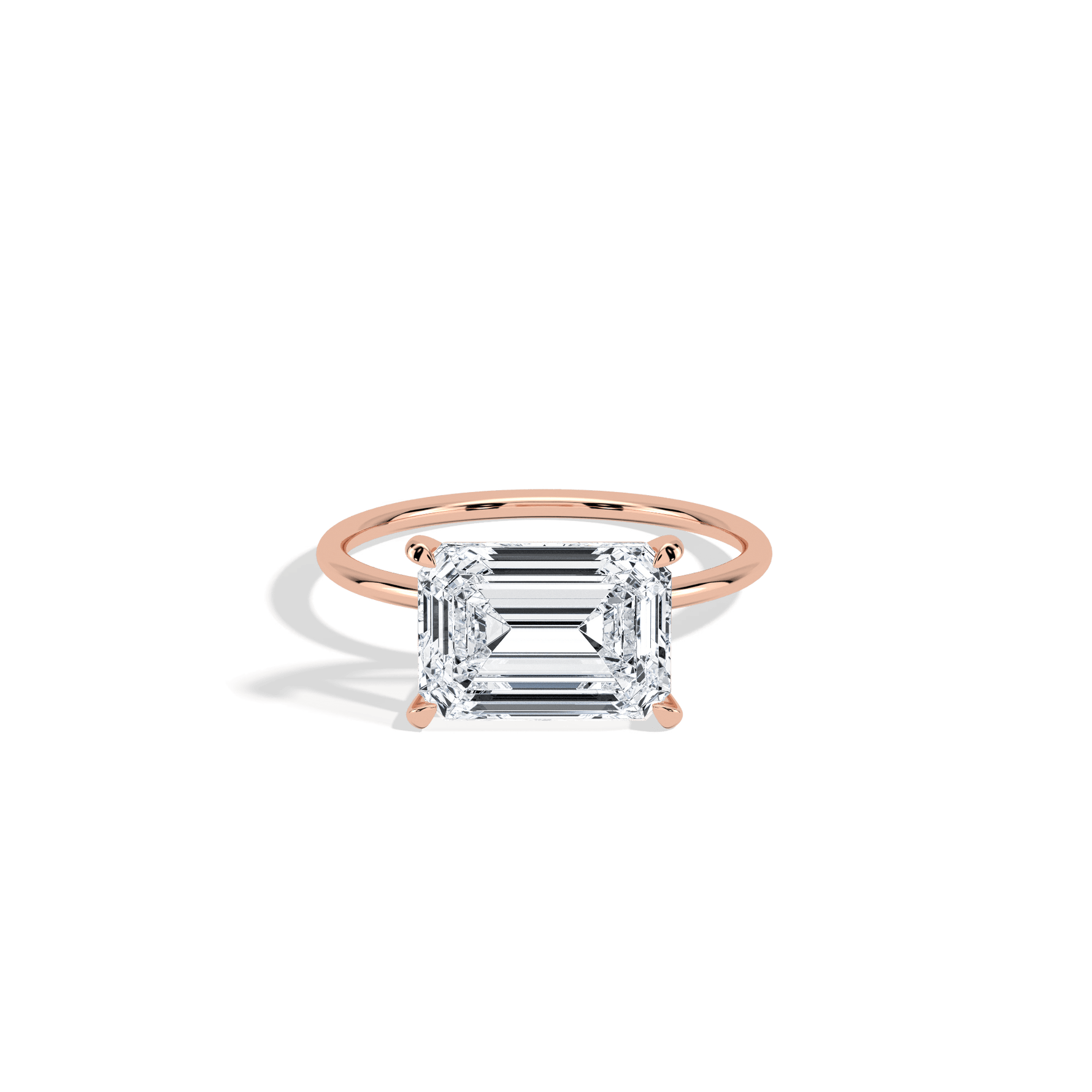 Minimalist Radiant Cut 3CT Lab Diamond Engagement Ring - Rings