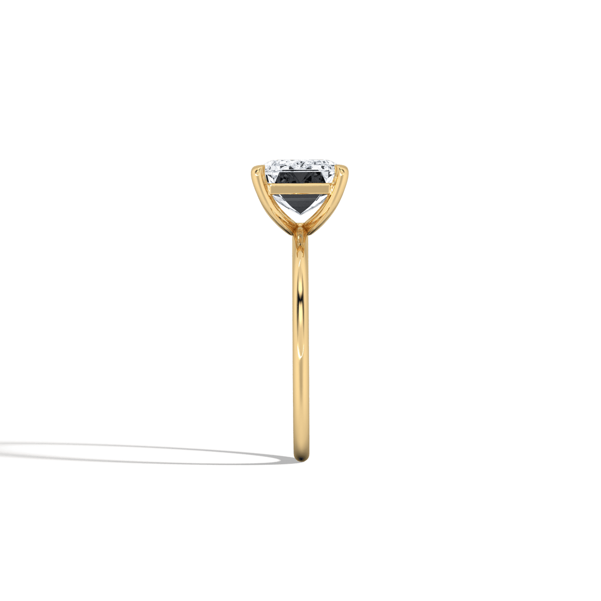 Minimalist Radiant Cut 3CT Lab Diamond Engagement Ring - Rings