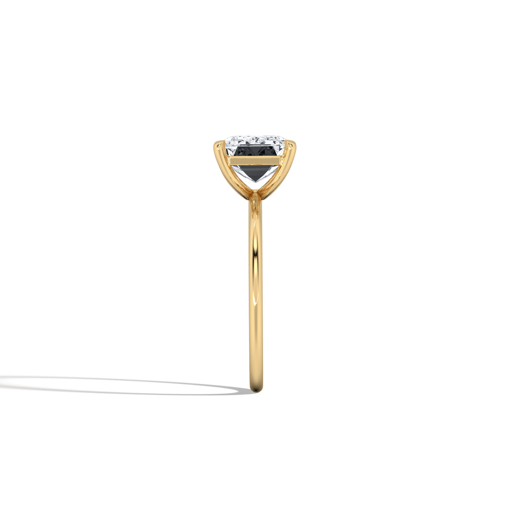 Minimalist Radiant Cut 3CT Lab Diamond Engagement Ring - Rings