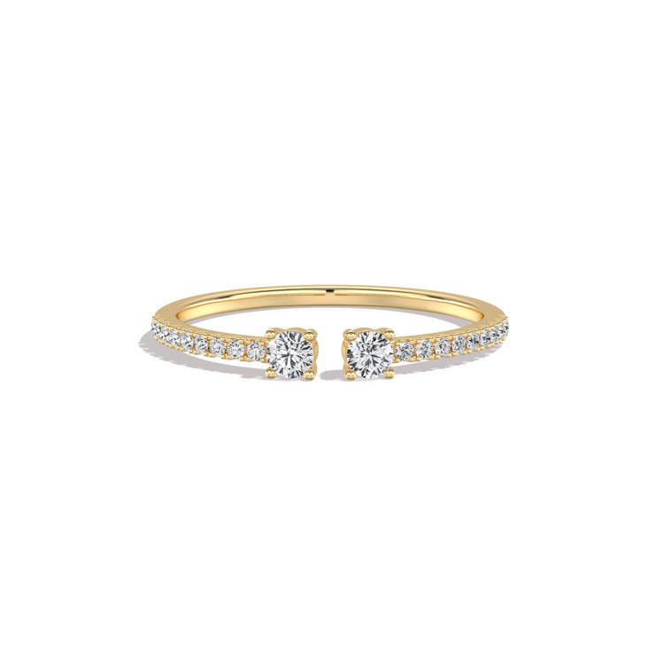 0.27CTW Lab Diamond Open Wedding Band - 