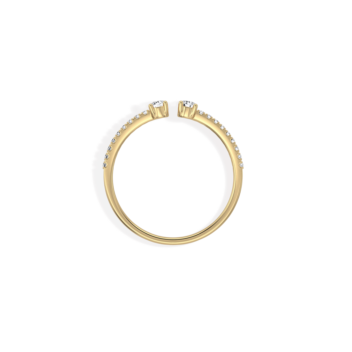 0.27CTW Lab Diamond Open Wedding Band - 