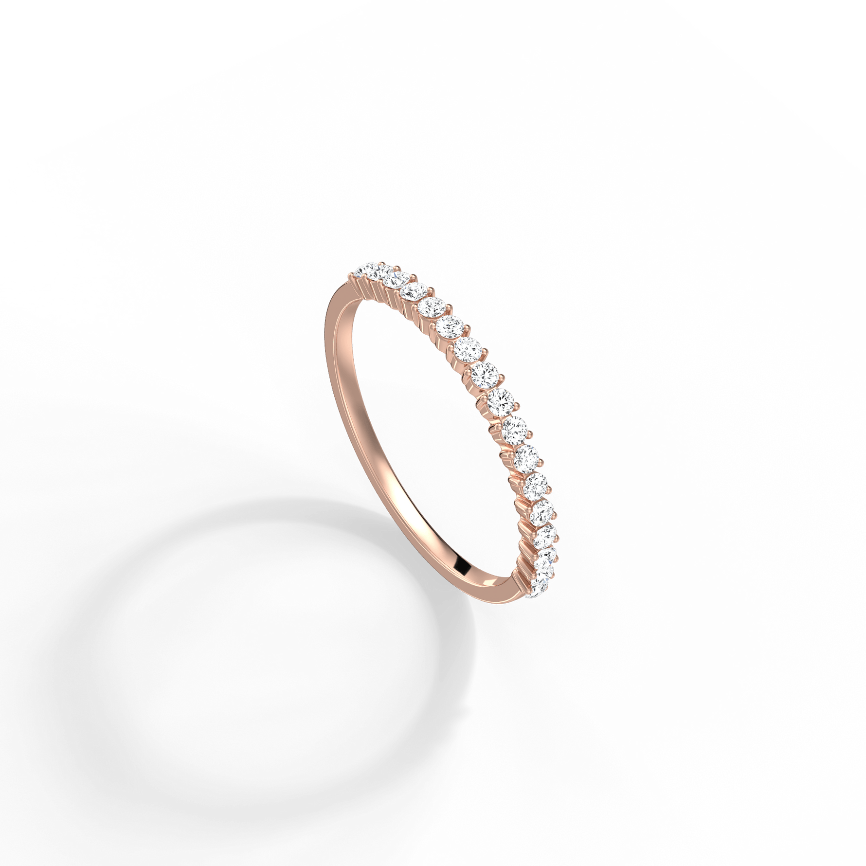 0.26CTW Half Eternity Stackable Ring - 