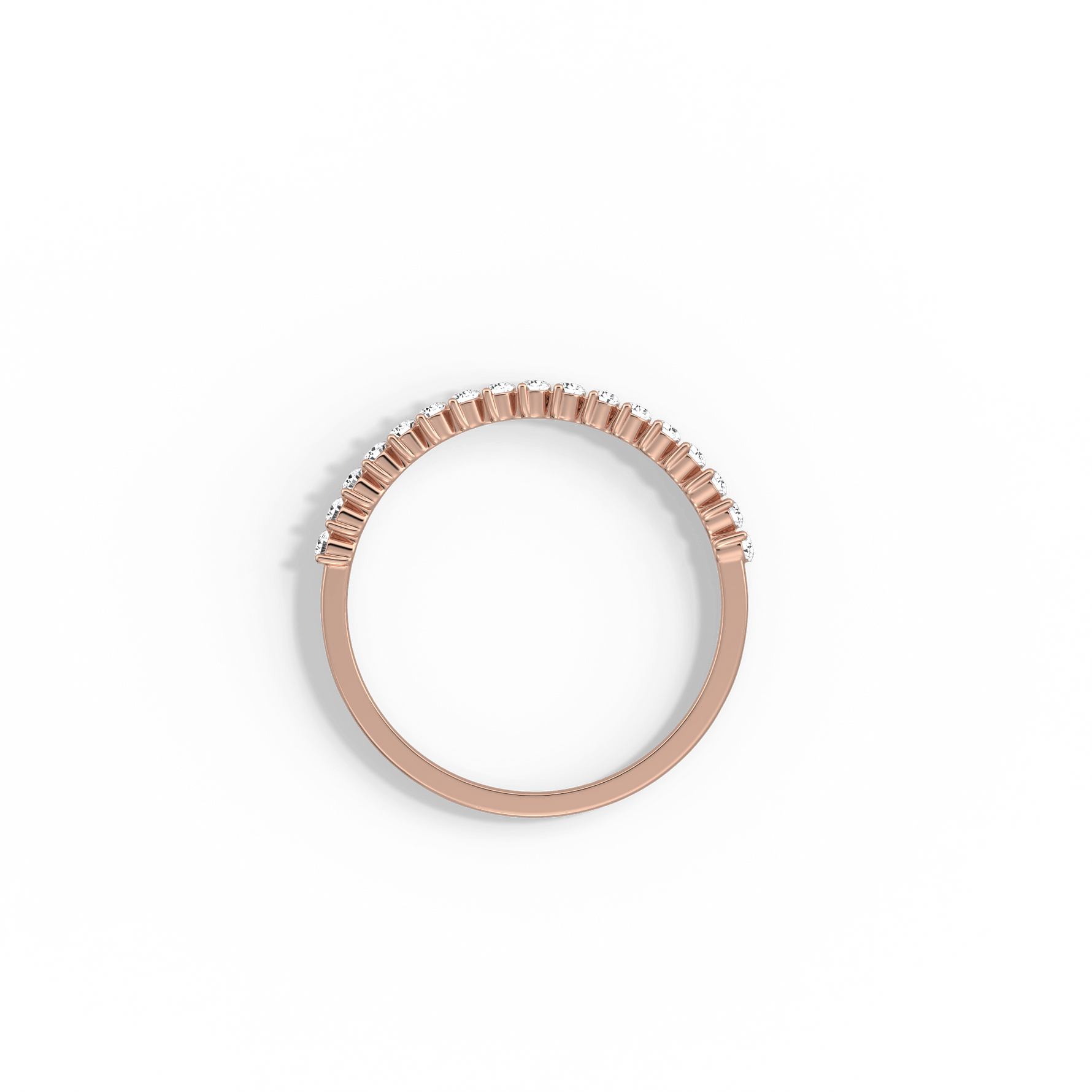 0.26CTW Half Eternity Stackable Ring - 
