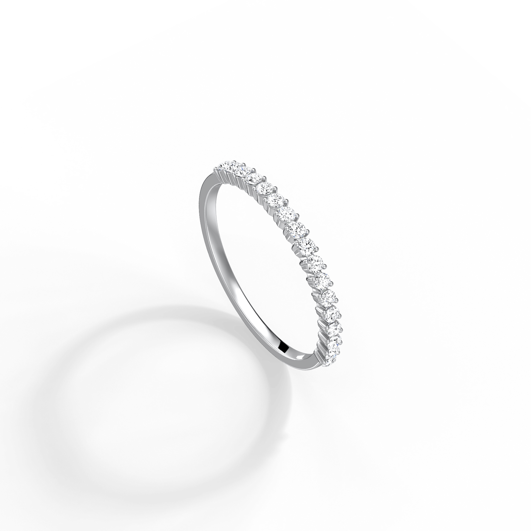0.26CTW Half Eternity Stackable Ring - 