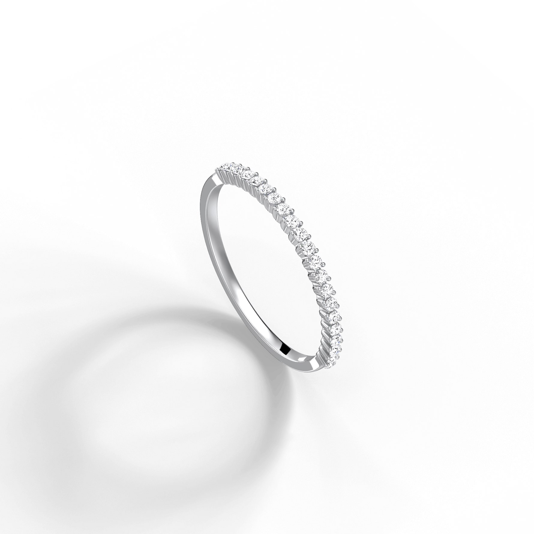 0.18CTW Half Eternity Stackable Ring - 