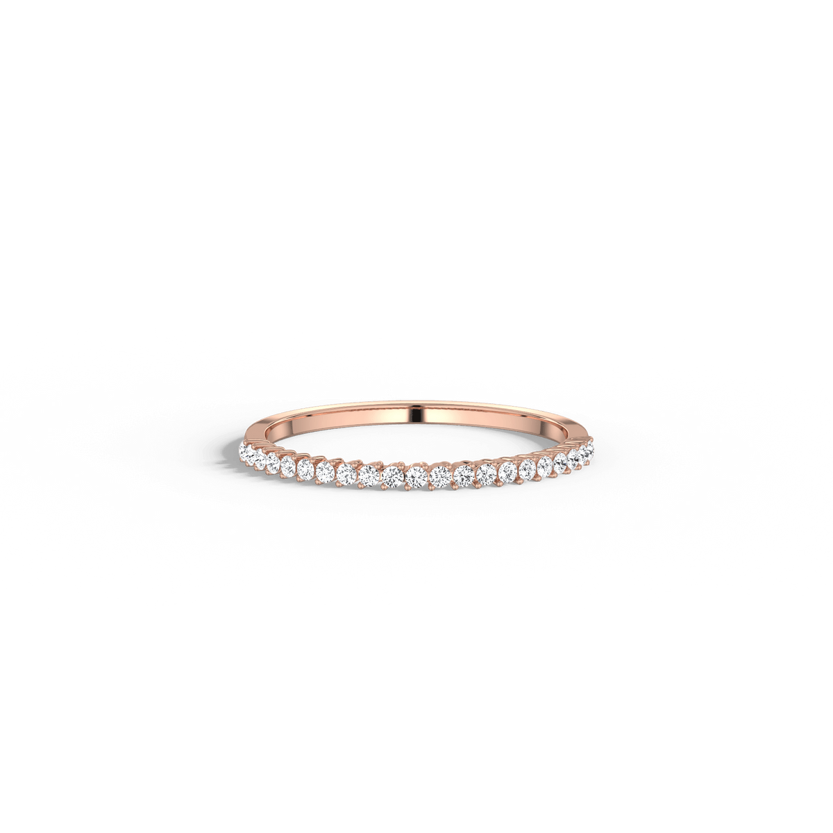 0.18CTW Half Eternity Stackable Ring - 