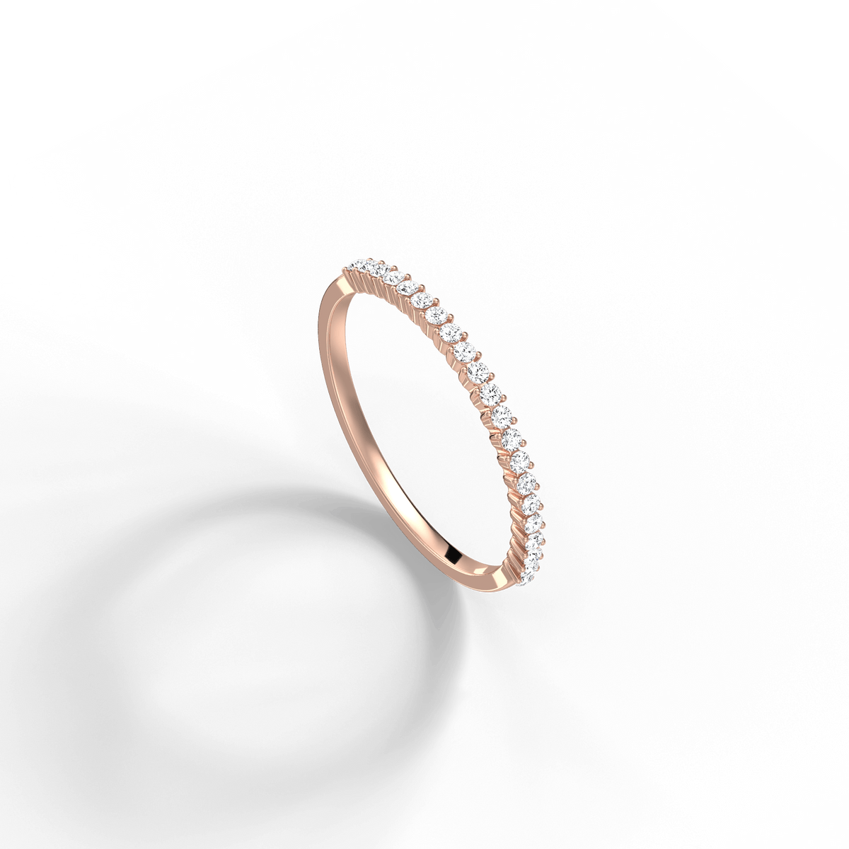 0.18CTW Half Eternity Stackable Ring - 