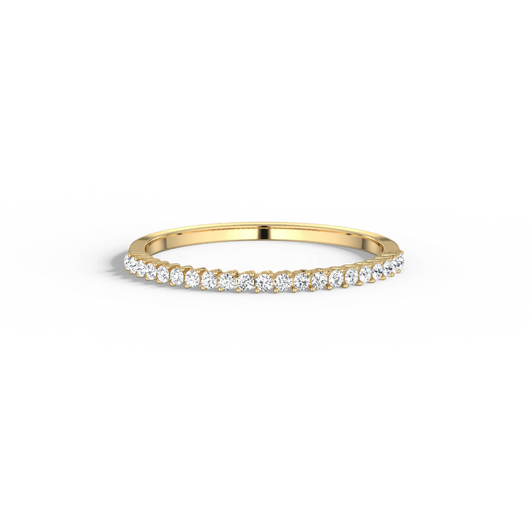 0.18CTW Half Eternity Stackable Ring - 