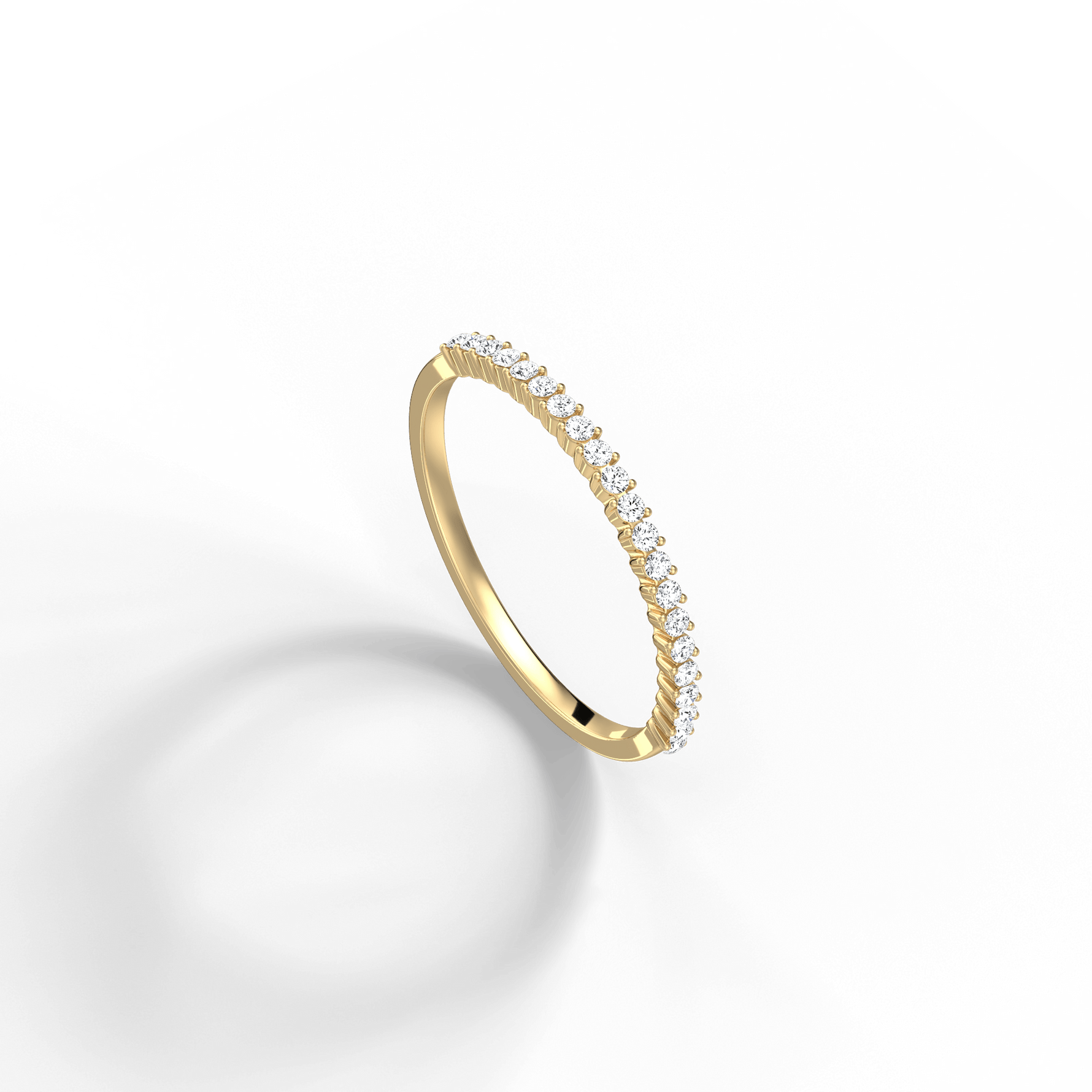 0.18CTW Half Eternity Stackable Ring - 