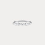 14K Solid Gold Anniversary Band Ring With Lab Diamond - Rings