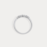 14K Solid Gold Anniversary Band Ring With Lab Diamond - Rings