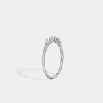 14K Solid Gold Anniversary Band Ring With Lab Diamond - Rings