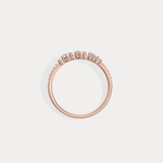 14K Solid Gold Anniversary Band Ring With Lab Diamond - Rings