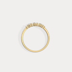14K Solid Gold Anniversary Band Ring With Lab Diamond - Rings