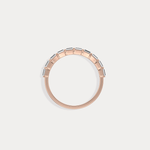 Dainty Baguette Lab Grown Diamond Half Eternity Ring in 14K Gold/Platinum - Rings