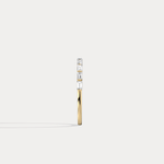 Dainty Baguette Lab Grown Diamond Half Eternity Ring in 14K Gold/Platinum - Rings
