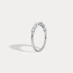 Lab Grown Diamond Half Eternity Stackable Ring In 14K Solid Gold/Platinum - Rings