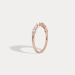 Lab Grown Diamond Half Eternity Stackable Ring In 14K Solid Gold/Platinum - Rings