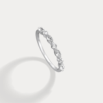 Lab Grown Diamond Half Eternity Stackable Ring In 14K Solid Gold/Platinum - Rings