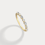 Lab Grown Diamond Half Eternity Stackable Ring In 14K Solid Gold/Platinum - Rings