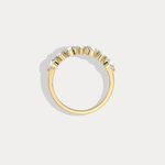 Lab Grown Diamond Half Eternity Stackable Ring In 14K Solid Gold/Platinum - Rings