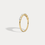 Lab Grown Diamond Half Eternity Stackable Ring In 14K Solid Gold/Platinum - Rings