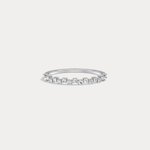 Petite Lab Diamond Cluster Wedding Ring In 14K Solid Gold/Platinum - Rings