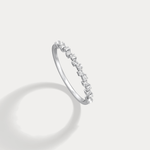 Petite Lab Diamond Cluster Wedding Ring In 14K Solid Gold/Platinum - Rings