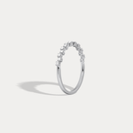 Petite Lab Diamond Cluster Wedding Ring In 14K Solid Gold/Platinum - Rings