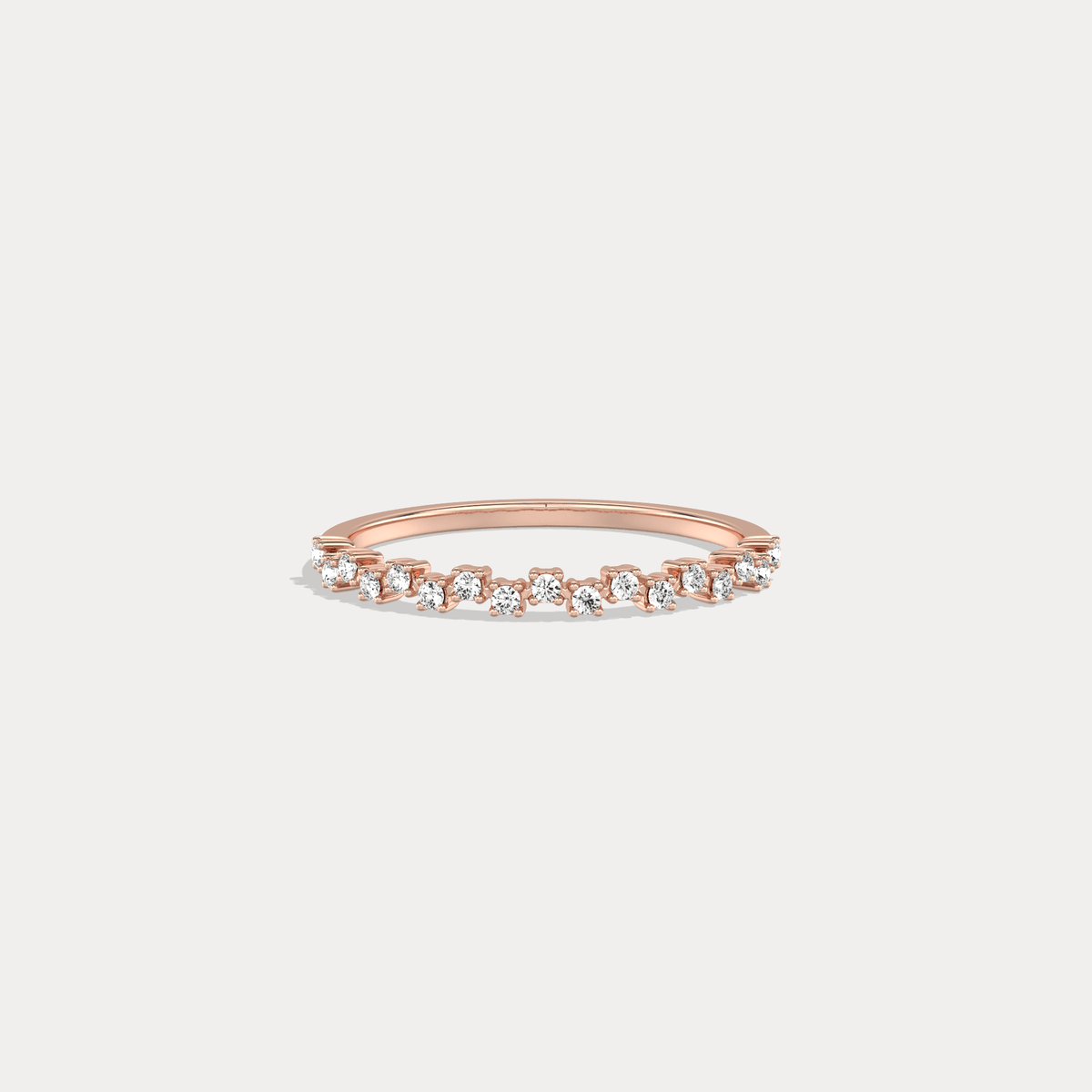 Petite Lab Diamond Cluster Wedding Ring In 14K Solid Gold/Platinum - Rings