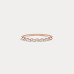 Petite Lab Diamond Cluster Wedding Ring In 14K Solid Gold/Platinum - Rings